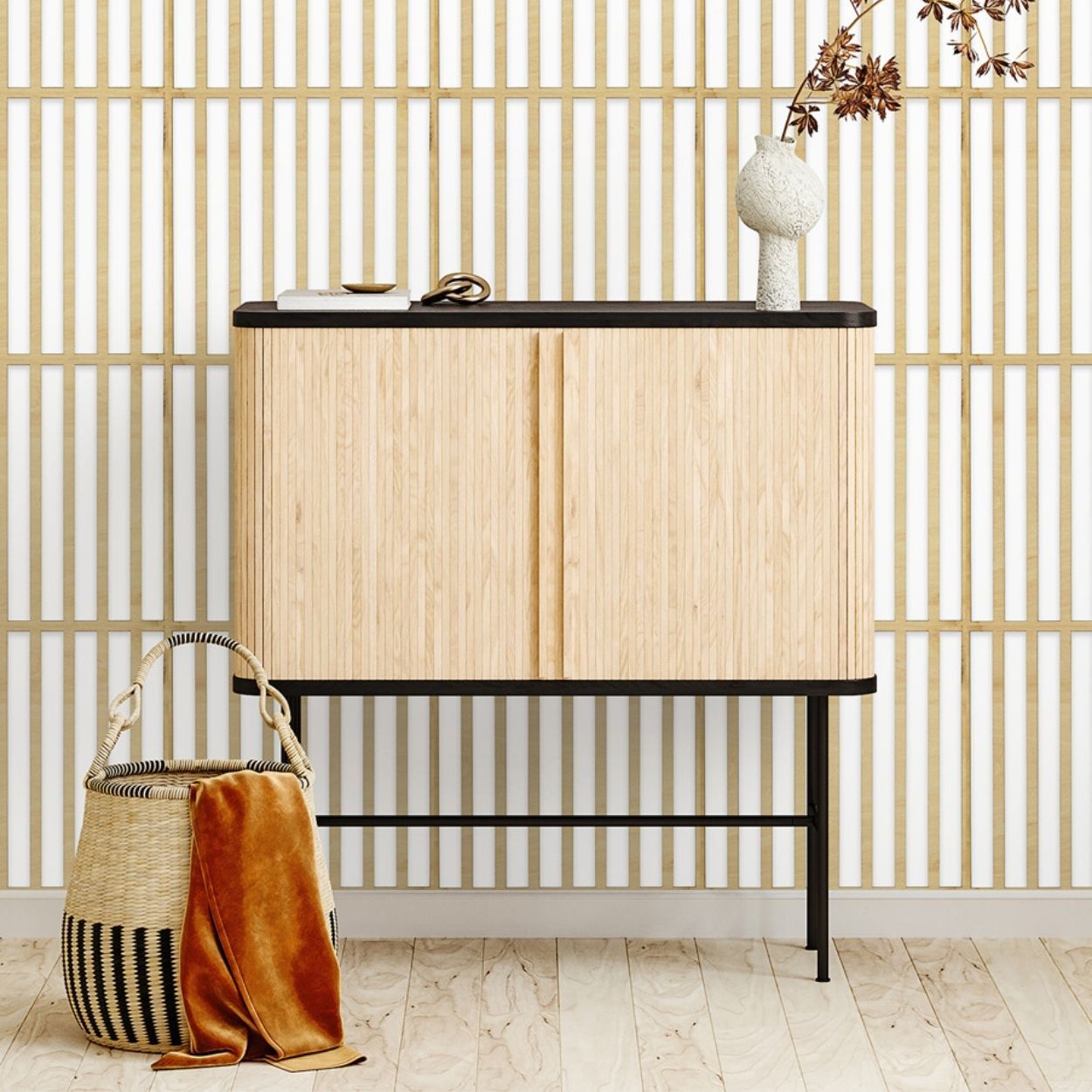 Wallpops Natural Slats P&S Wooden Decor