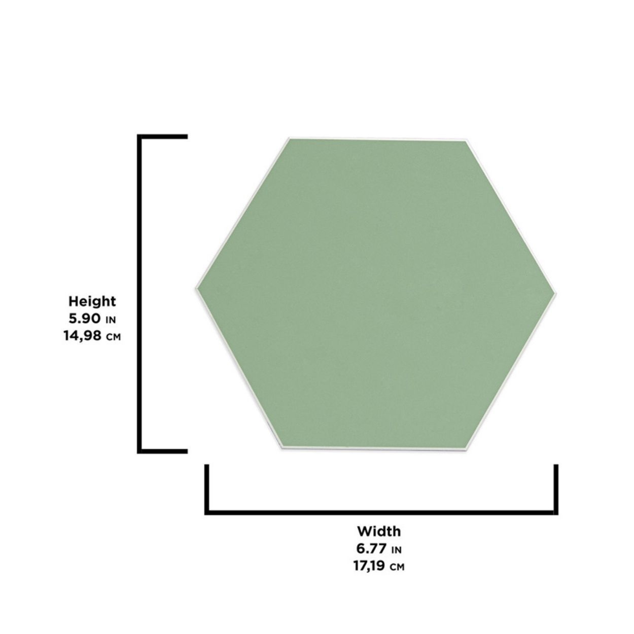 Hexagon Green Peel & Stick Luxury Wall