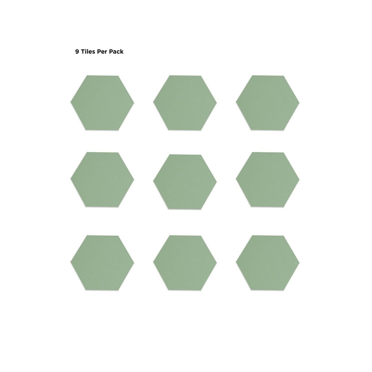 Hexagon Green Peel & Stick Luxury Wall