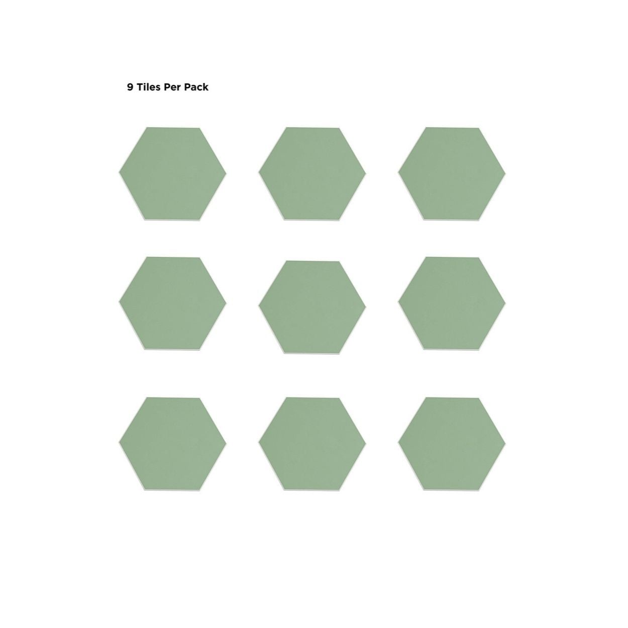 Hexagon Green Peel & Stick Luxury Wall