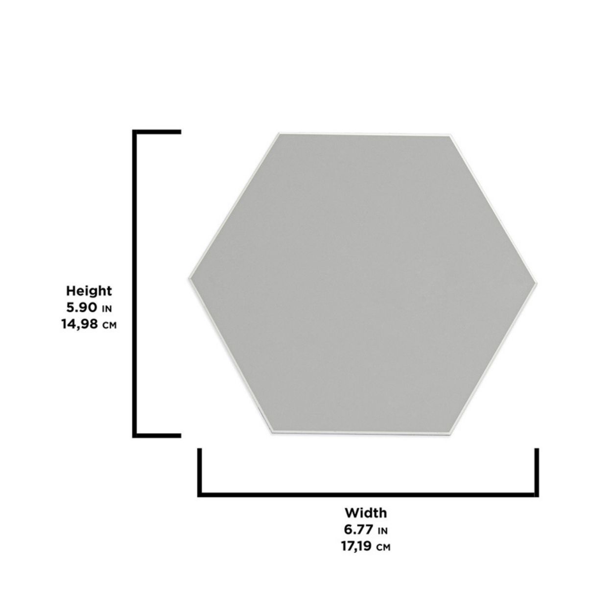 Hexagon Grey Peel & Stick Luxury Wall