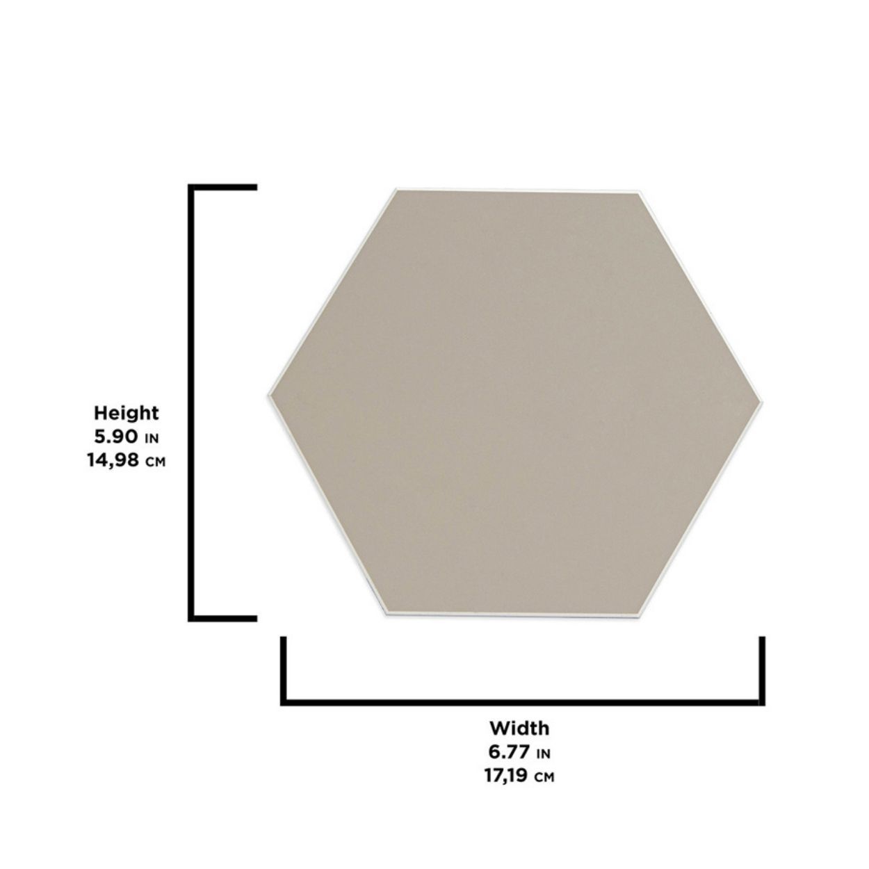 Hexagon Beige Peel & Stick Luxury Wall