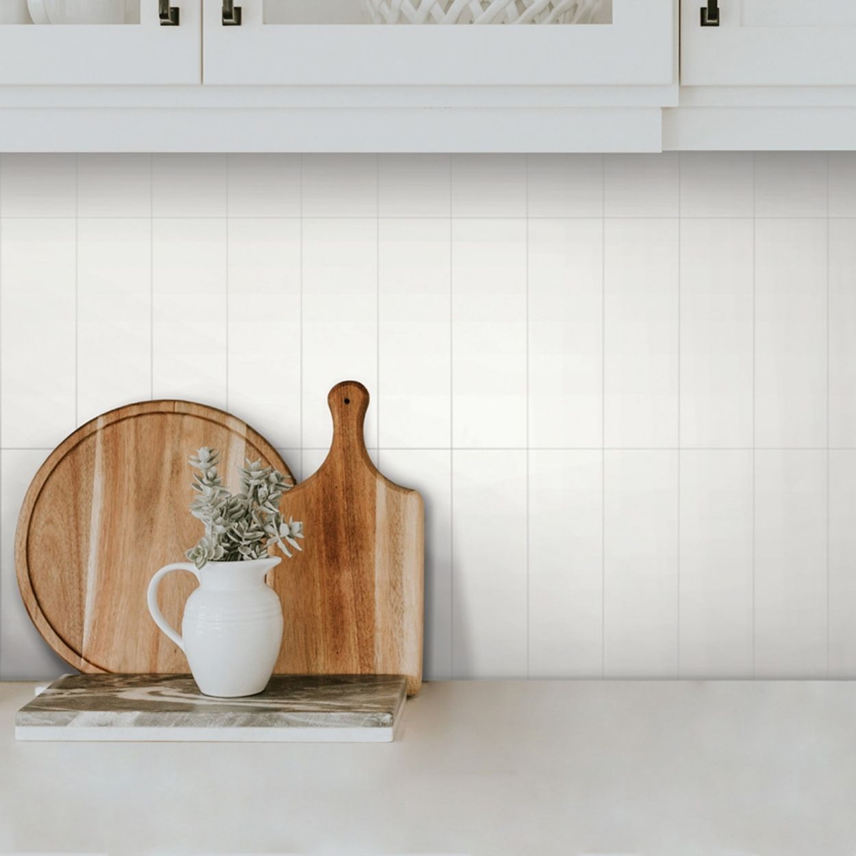 Subway White Peel & Stick Luxury Wall
