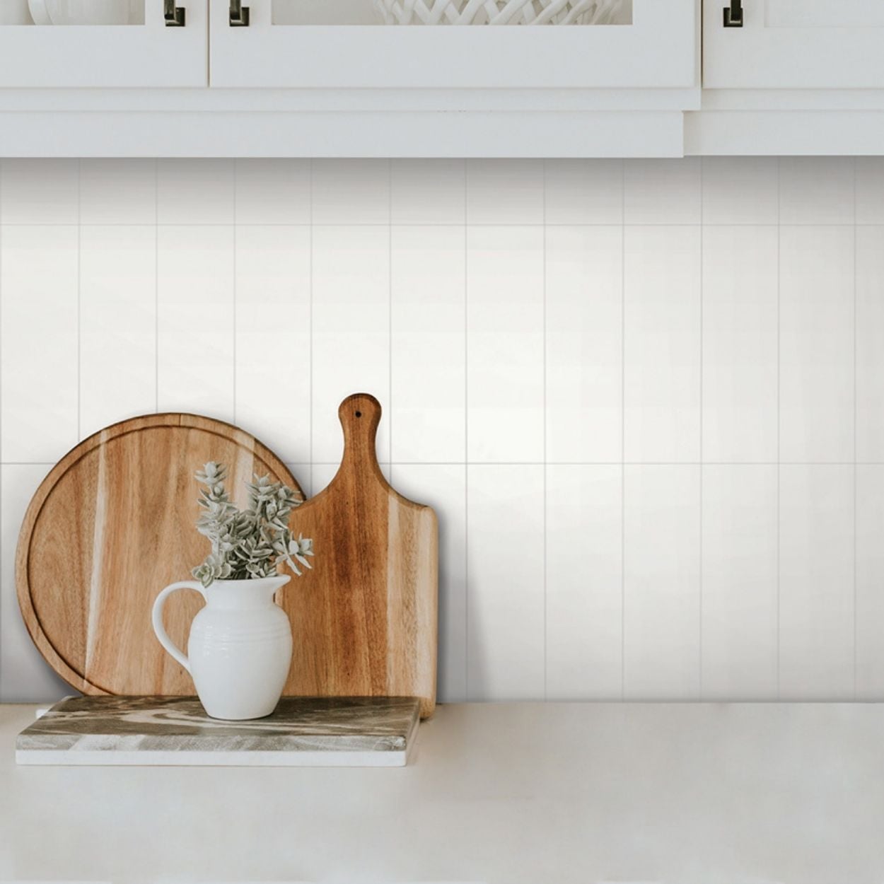 Subway White Peel & Stick Luxury Wall