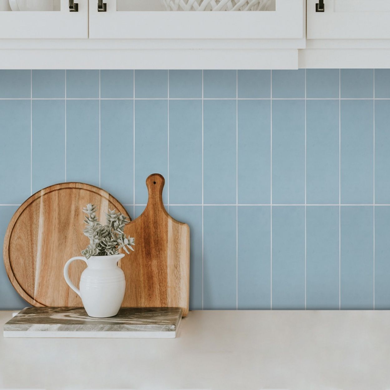 Subway Blue Peel & Stick Luxury Wall
