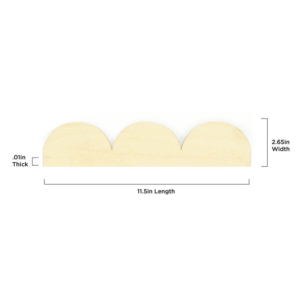 Wallpops Natural Scallop P&S Wooden