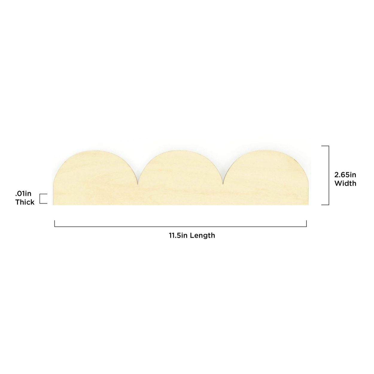 Wallpops Natural Scallop P&S Wooden