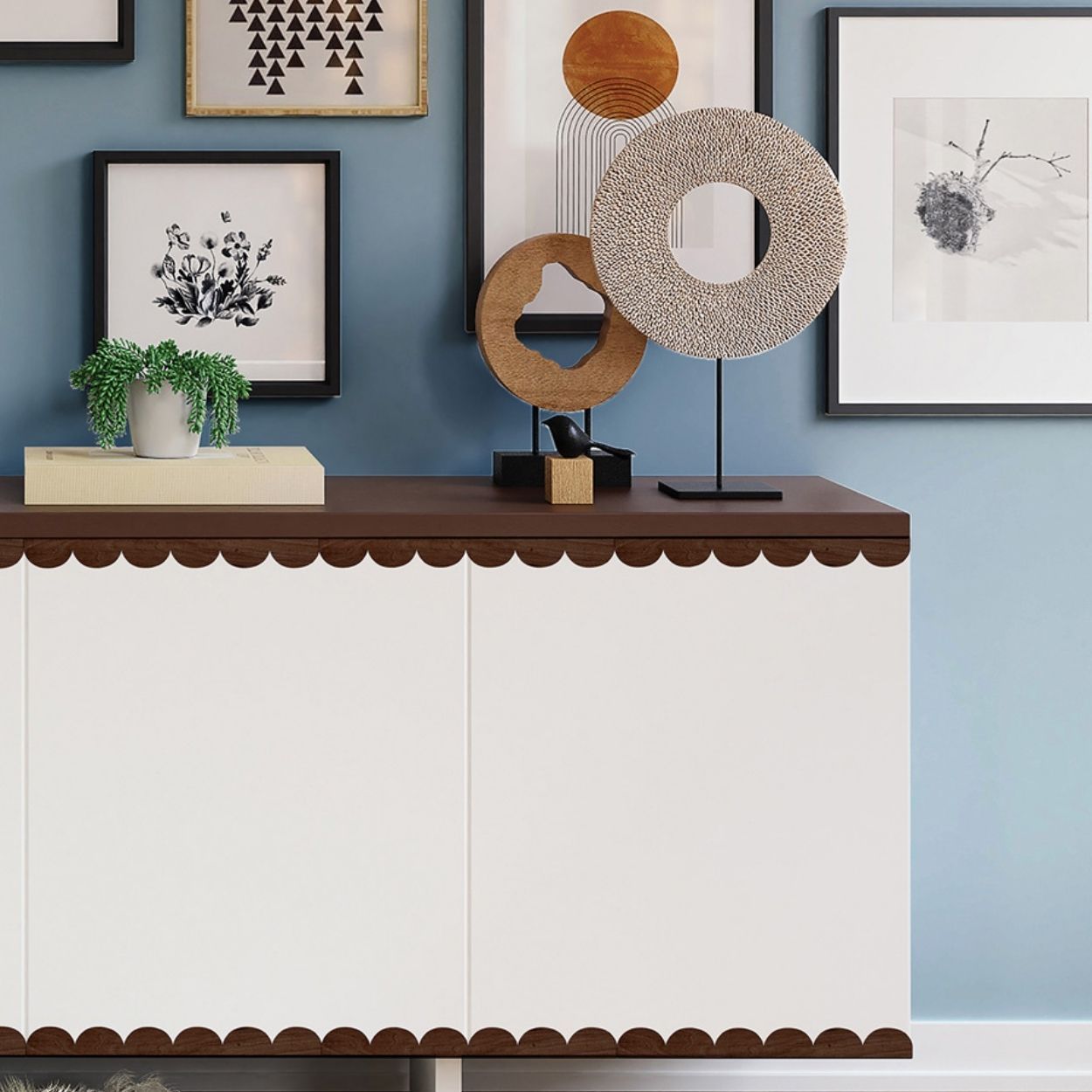 Wallpops Natural Mini Scallop P&S