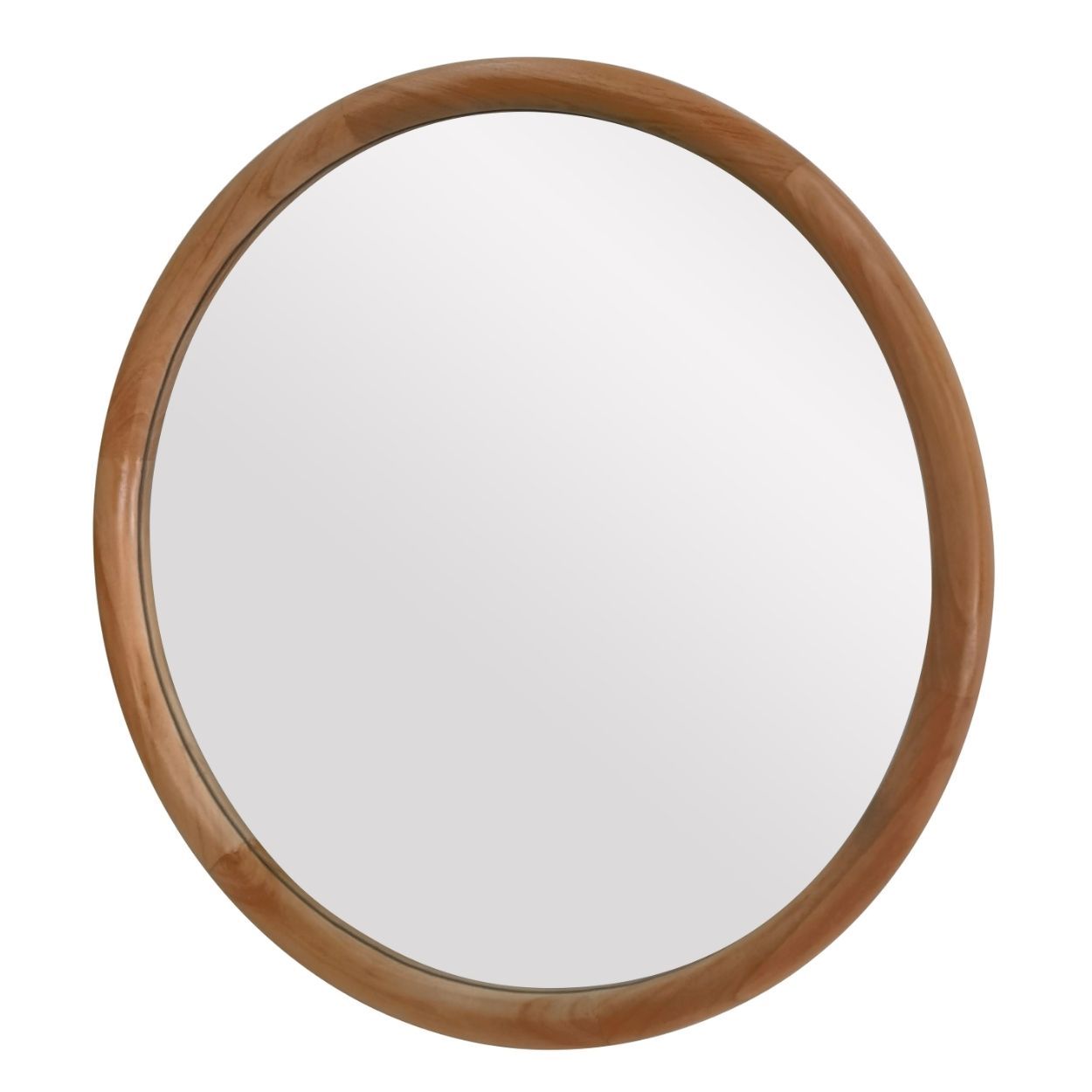 Contemporary Wood Mirror Round 50x50Cm
