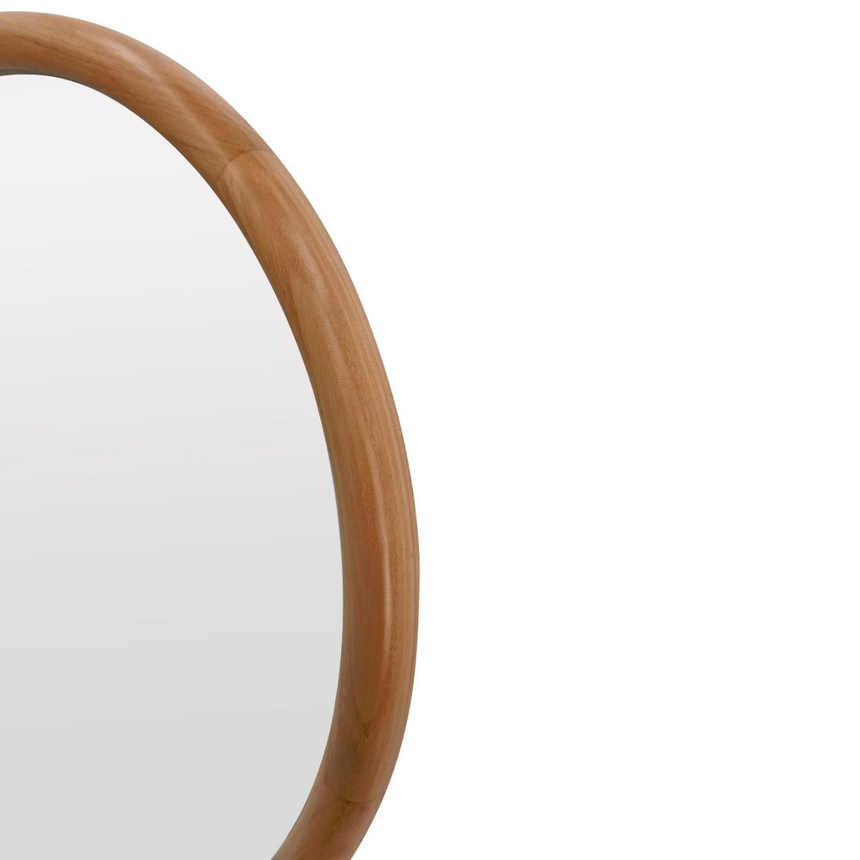 Contemporary Wood Mirror Round 50x50Cm