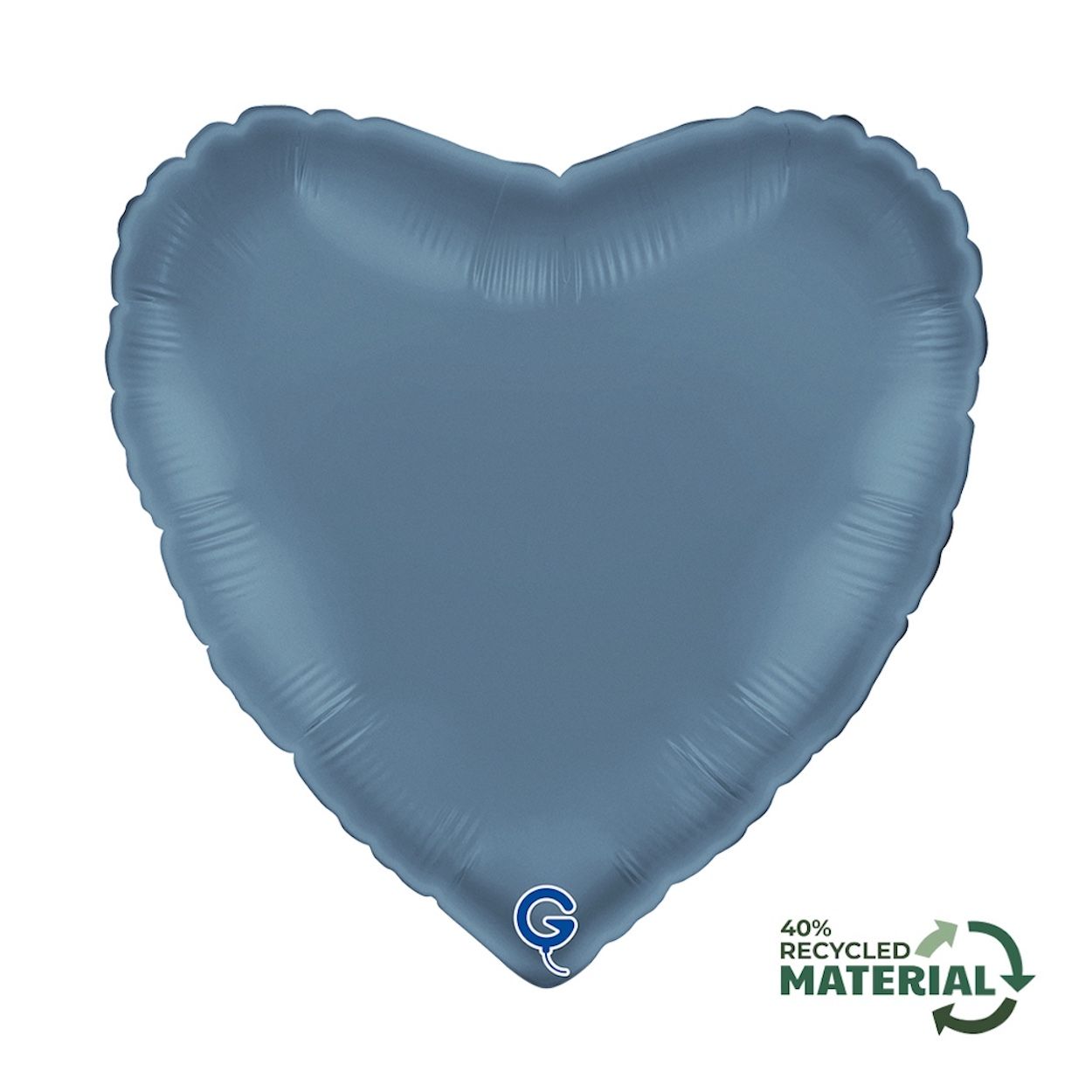 Heart Foil Balloon Blue Jeans 56cm