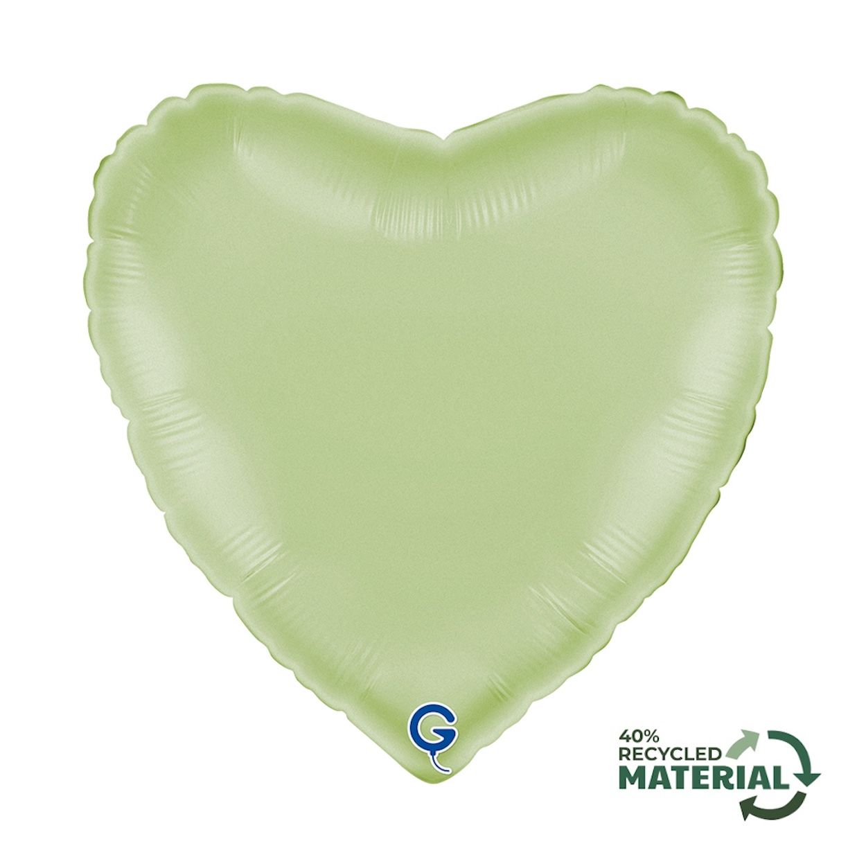 Heart Foil Balloon Olive Green 56cm