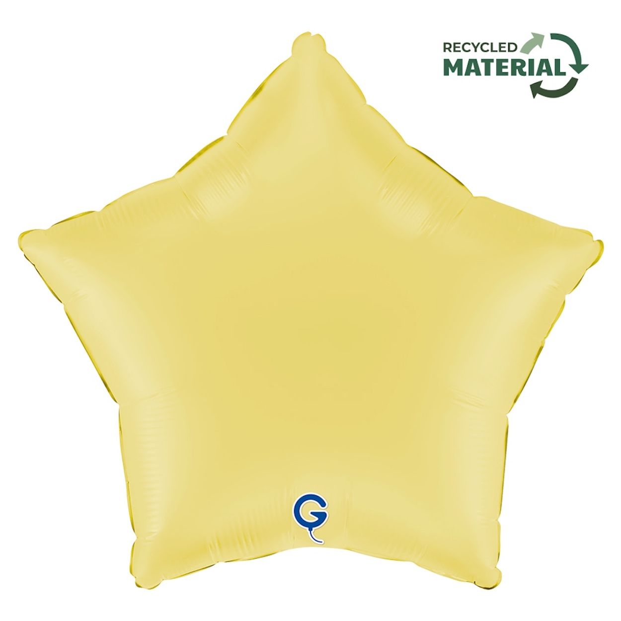 Star Foil Balloon Matte Yellow 46cm