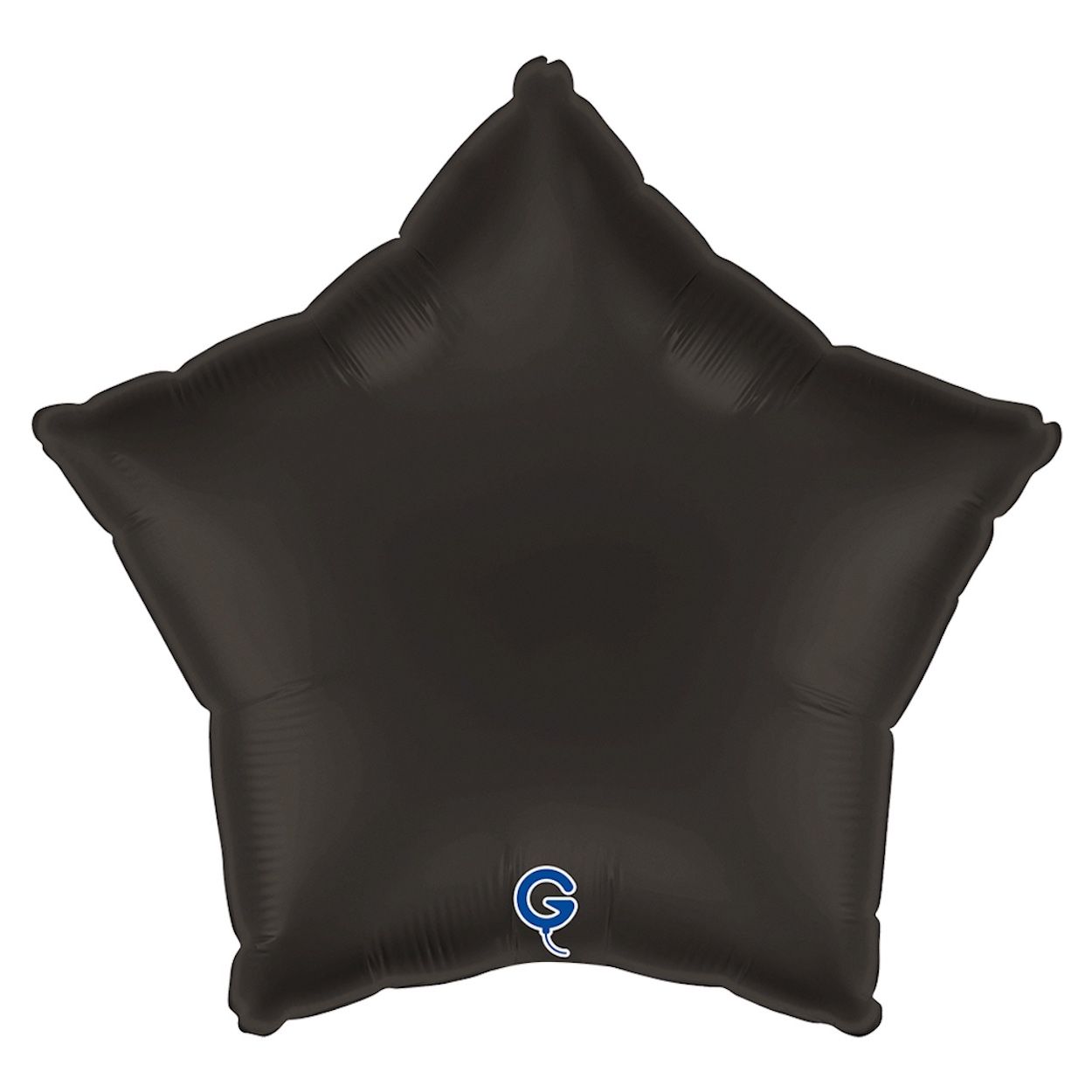 Star Foil Balloon Satin Black 46cm