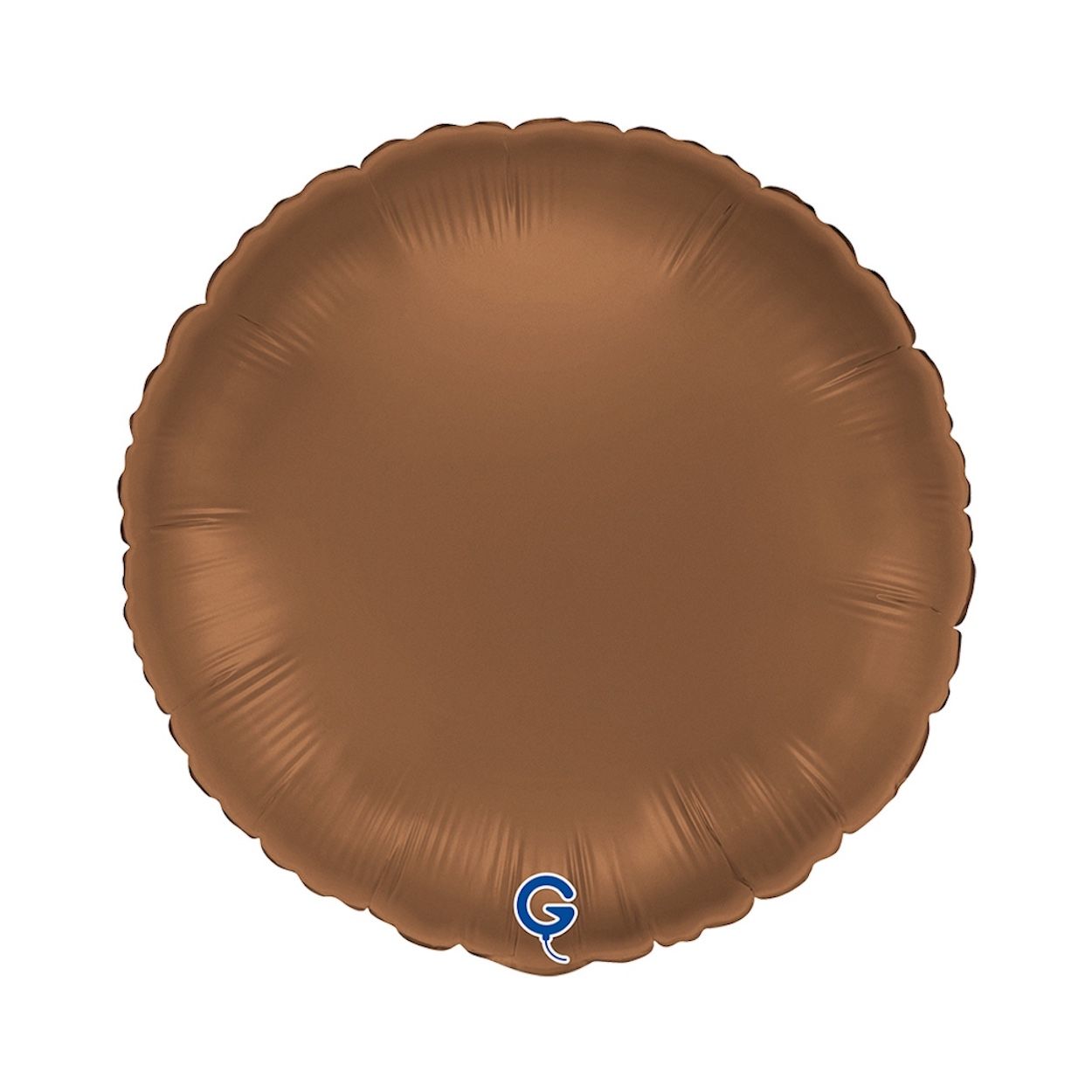 Round Foil Balloon Satin Chocolate 46cm