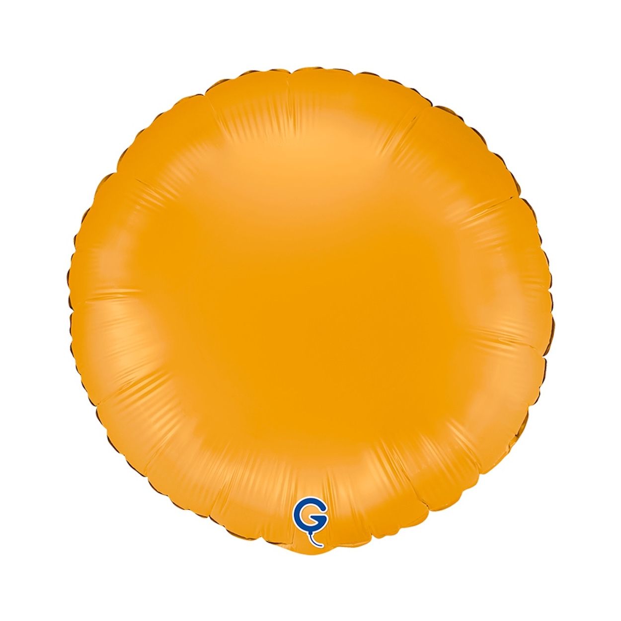 Round Foil Balloon Matte Mustard 46cm