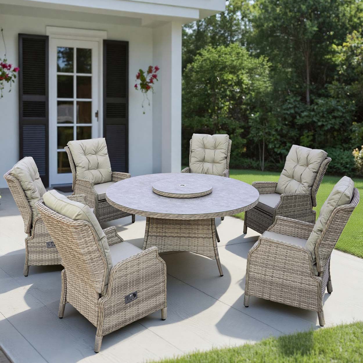 Eden 6 Seater Recliner Dining Set