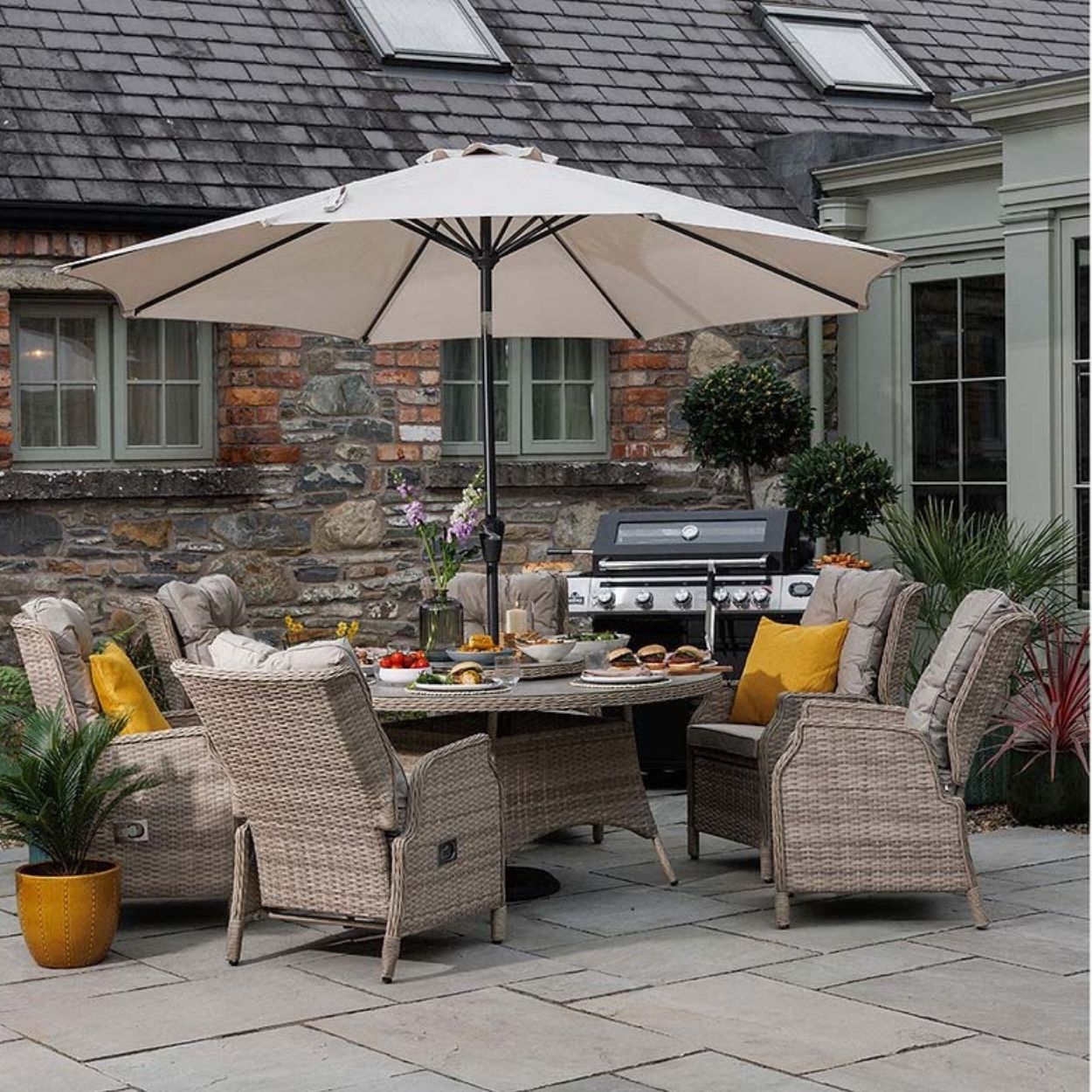 Eden 6 Seater Recliner Dining Set