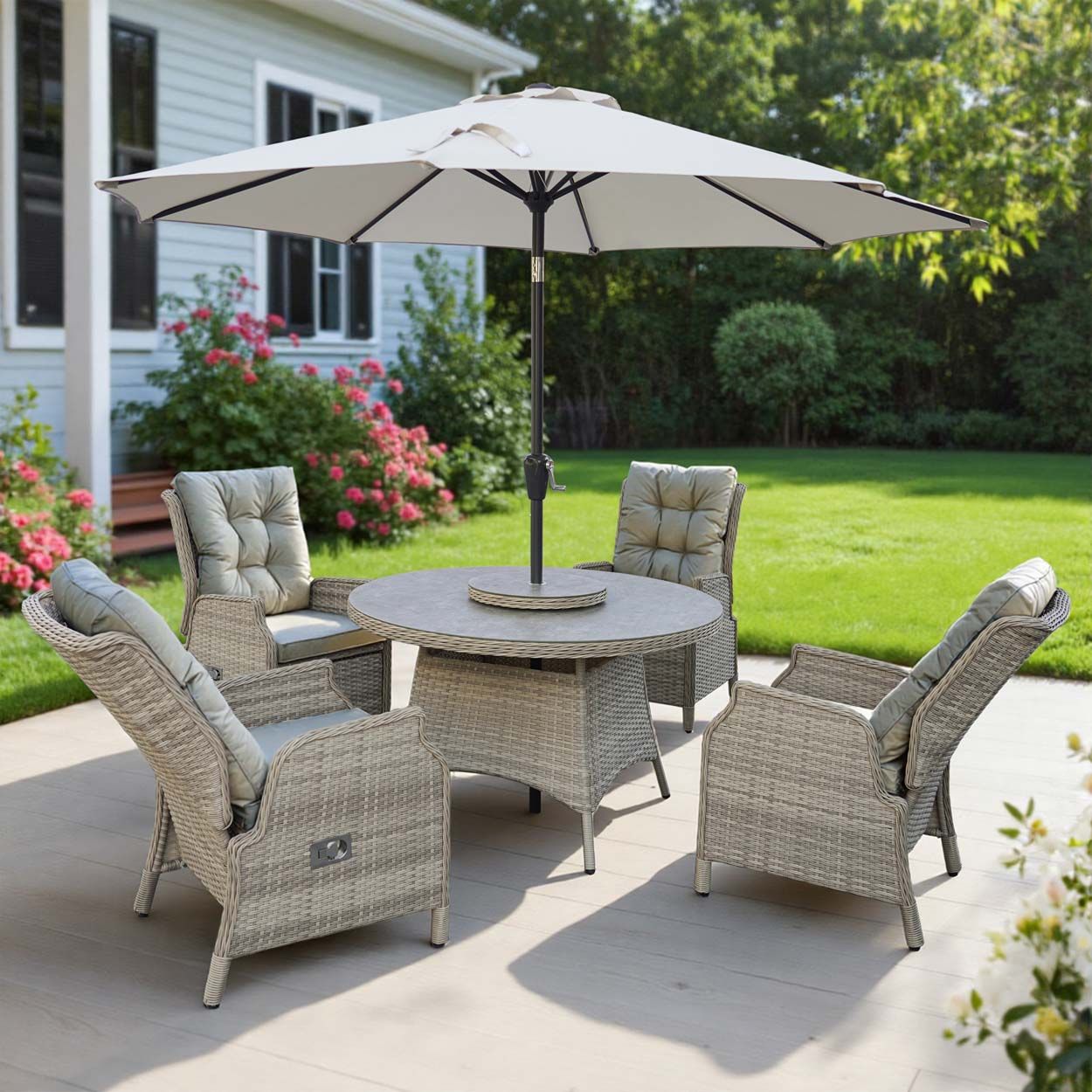 Eden4 Seater Recliner Dining Set