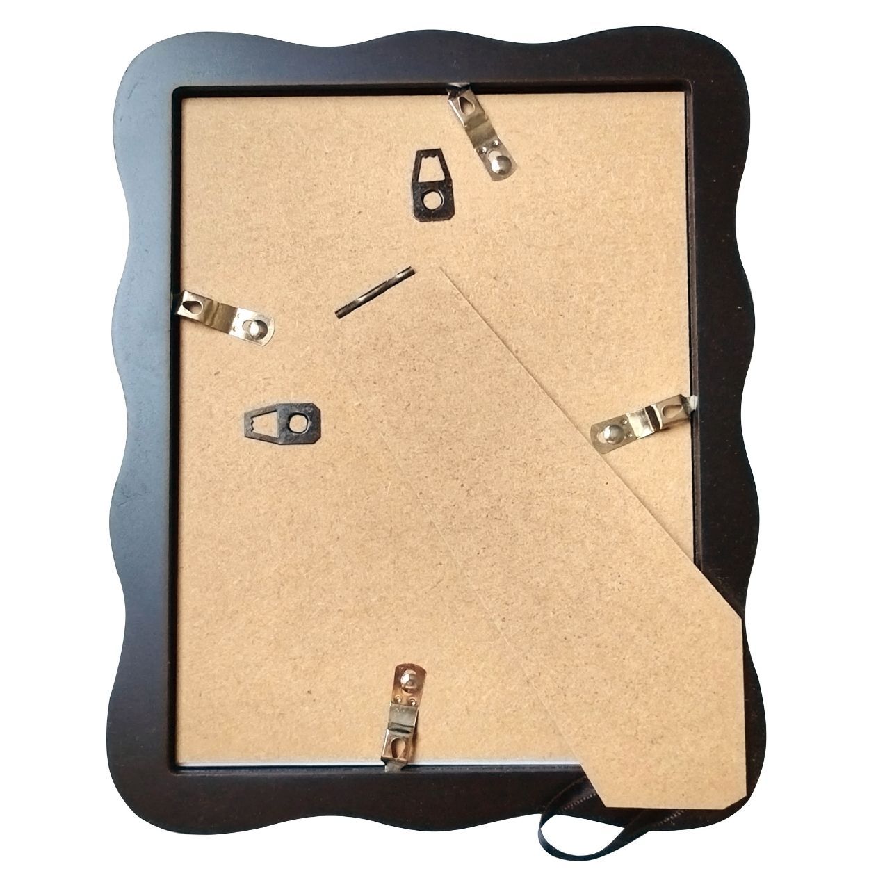 Wavy Photo Frame 6x8 matted to 4x6 Black