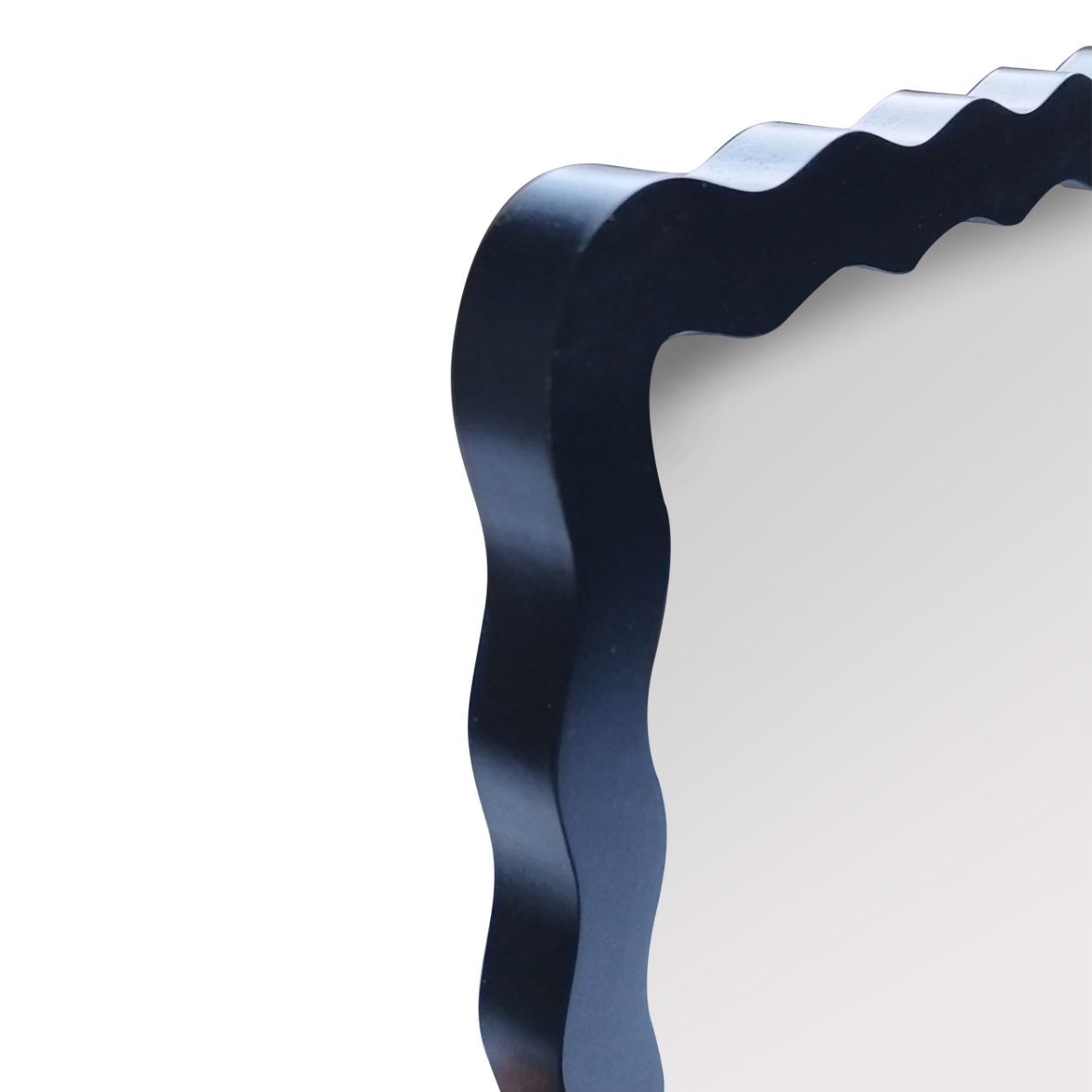 Wavy Mirror 30x40cm Black