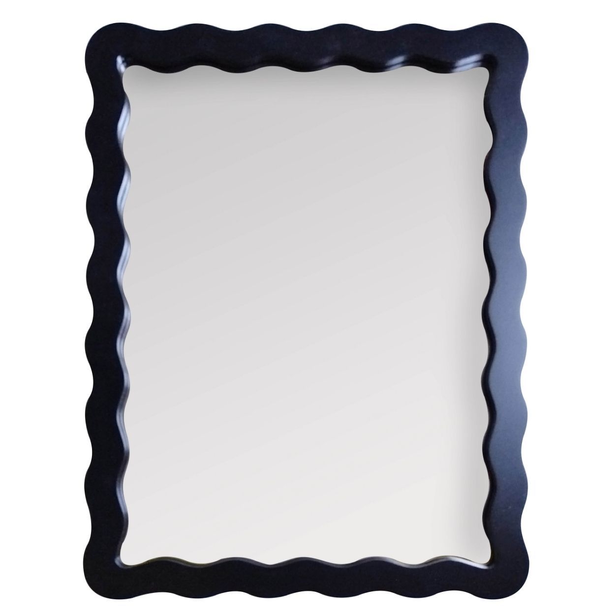 Wavy Mirror 30x40cm Black
