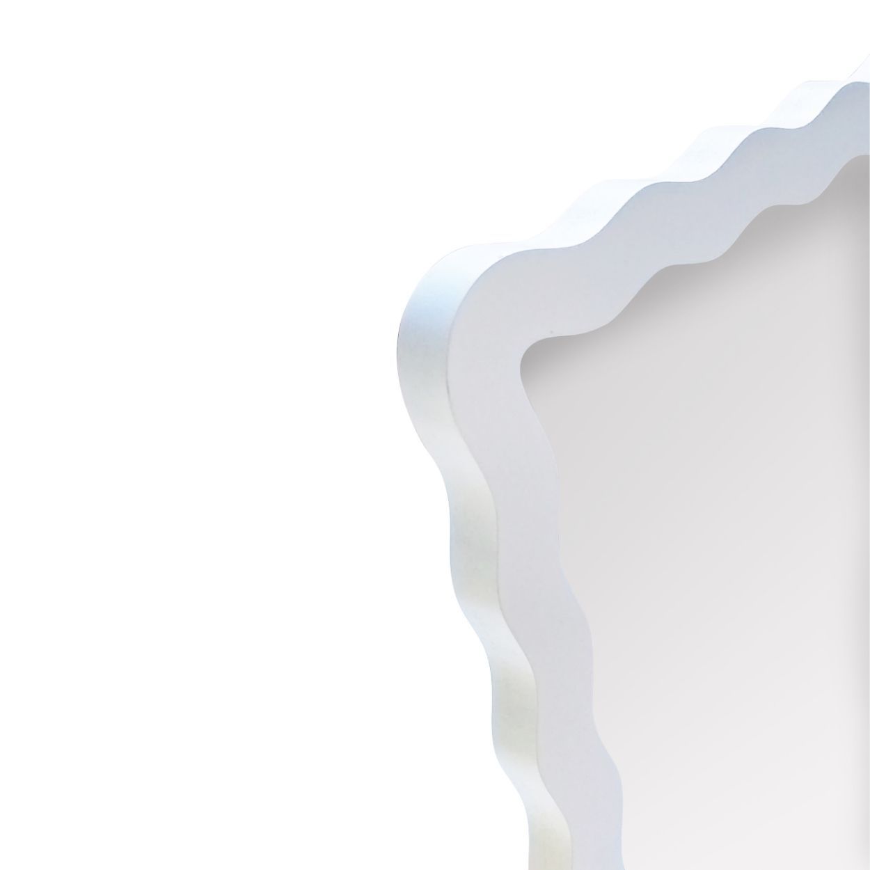 Wavy Mirror 30x40cm White
