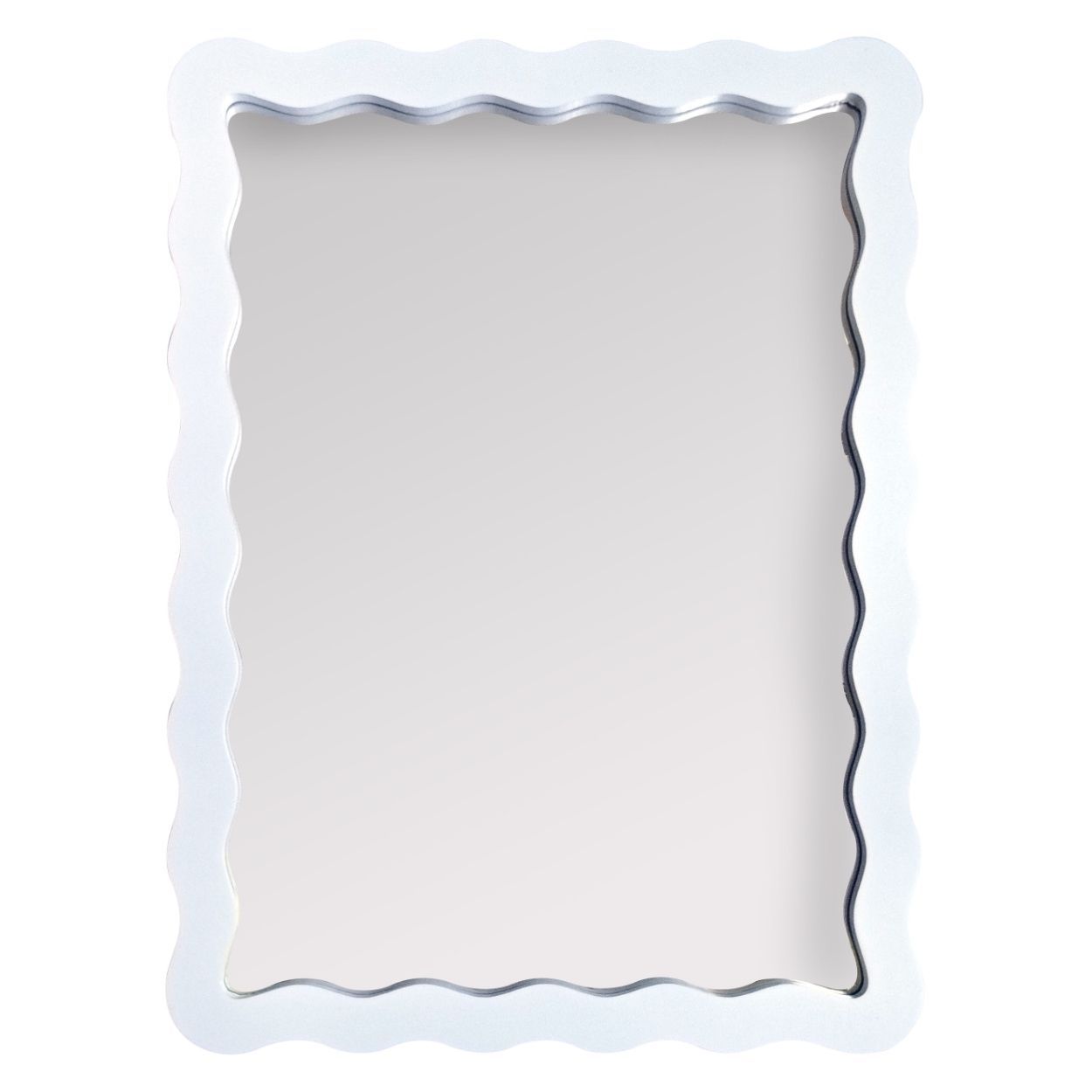 Wavy Mirror 30x40cm White