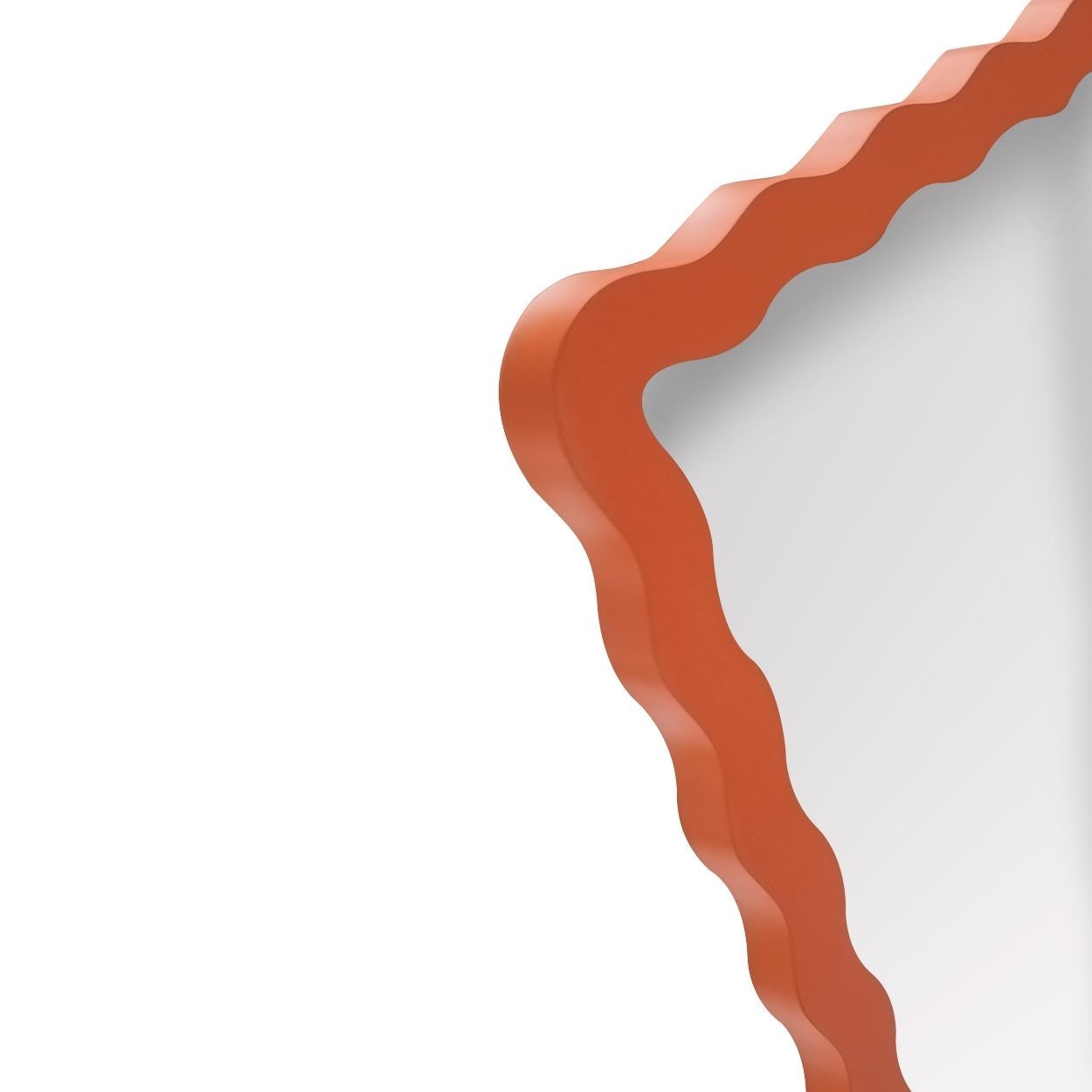 Wavy Mirror 30x40cm Orange