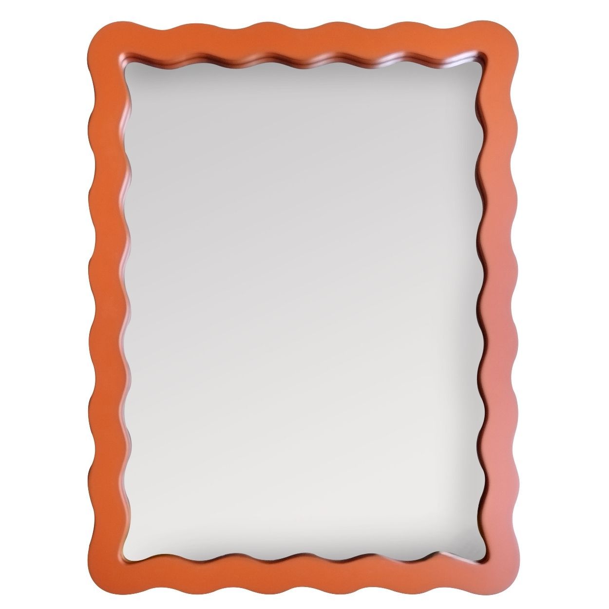 Wavy Mirror 30x40cm Orange