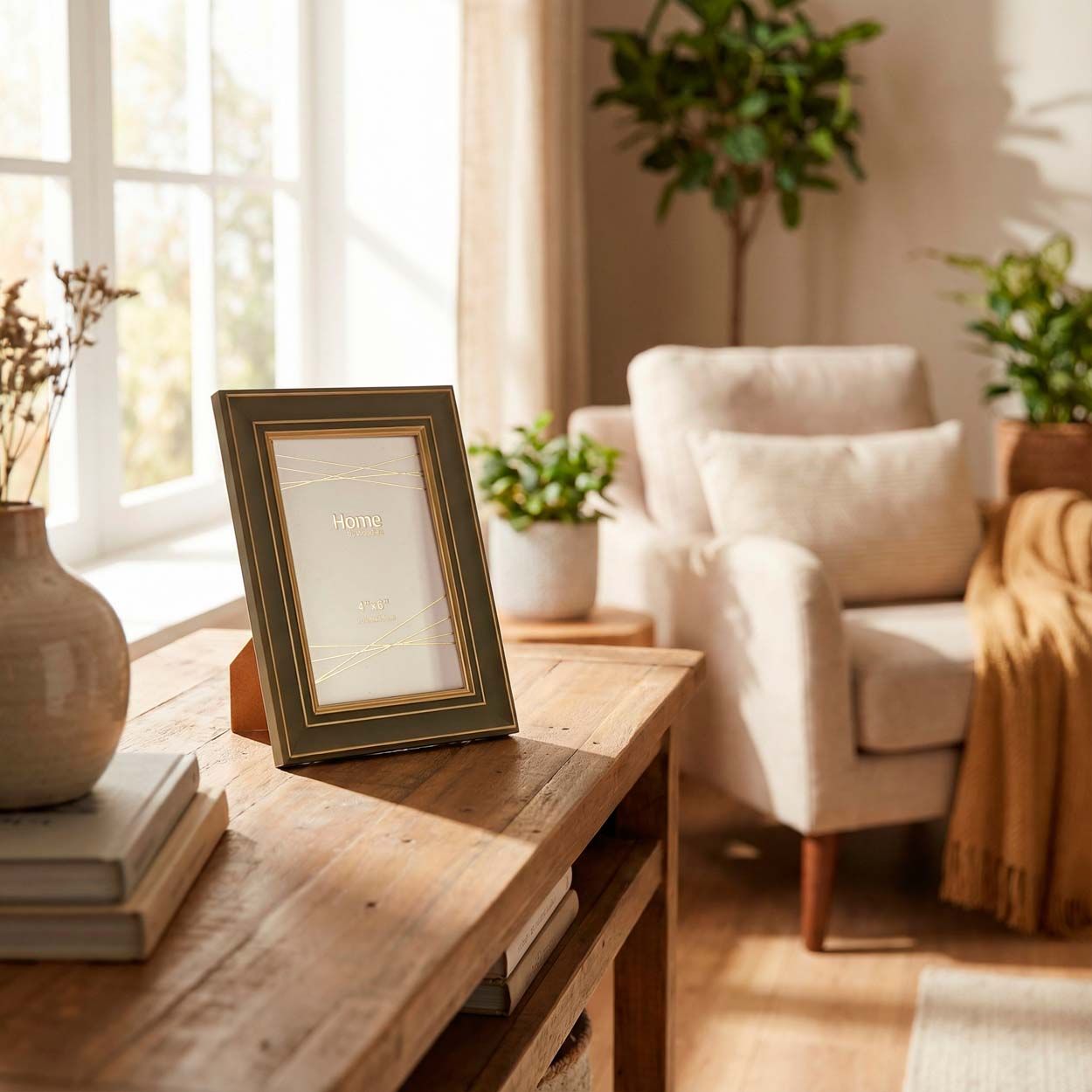 Photo Frame Green & Gold 4 x 6