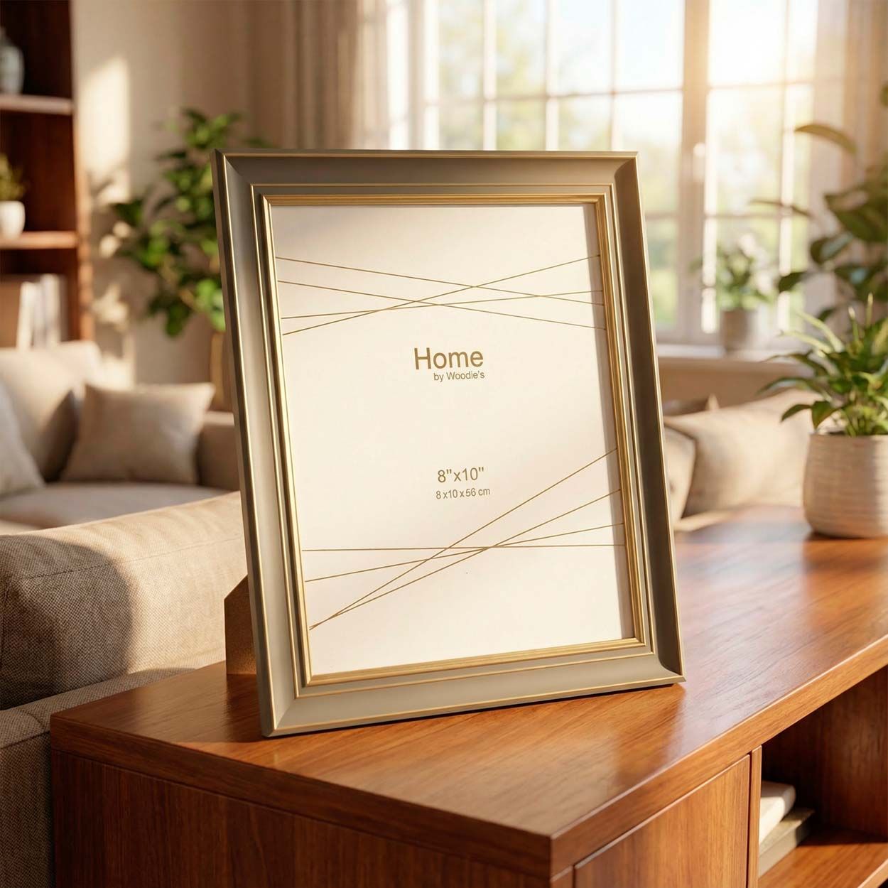 Photo Frame Green & Gold  8 x 10