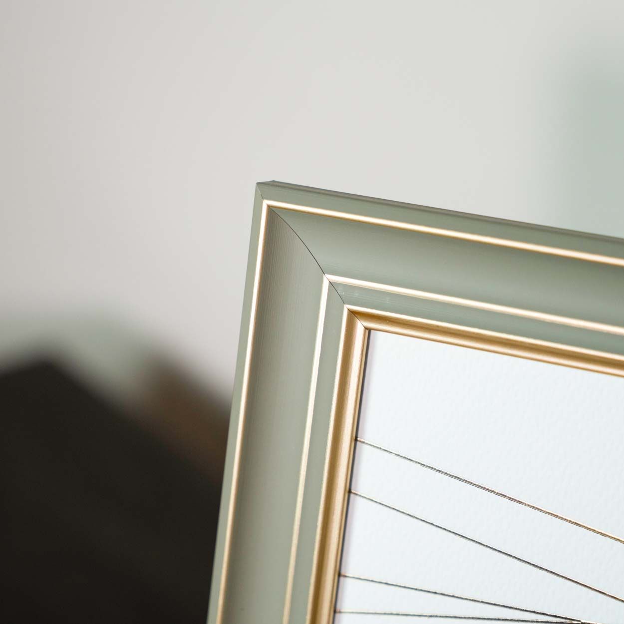 Photo Frame Green & Gold  8 x 10