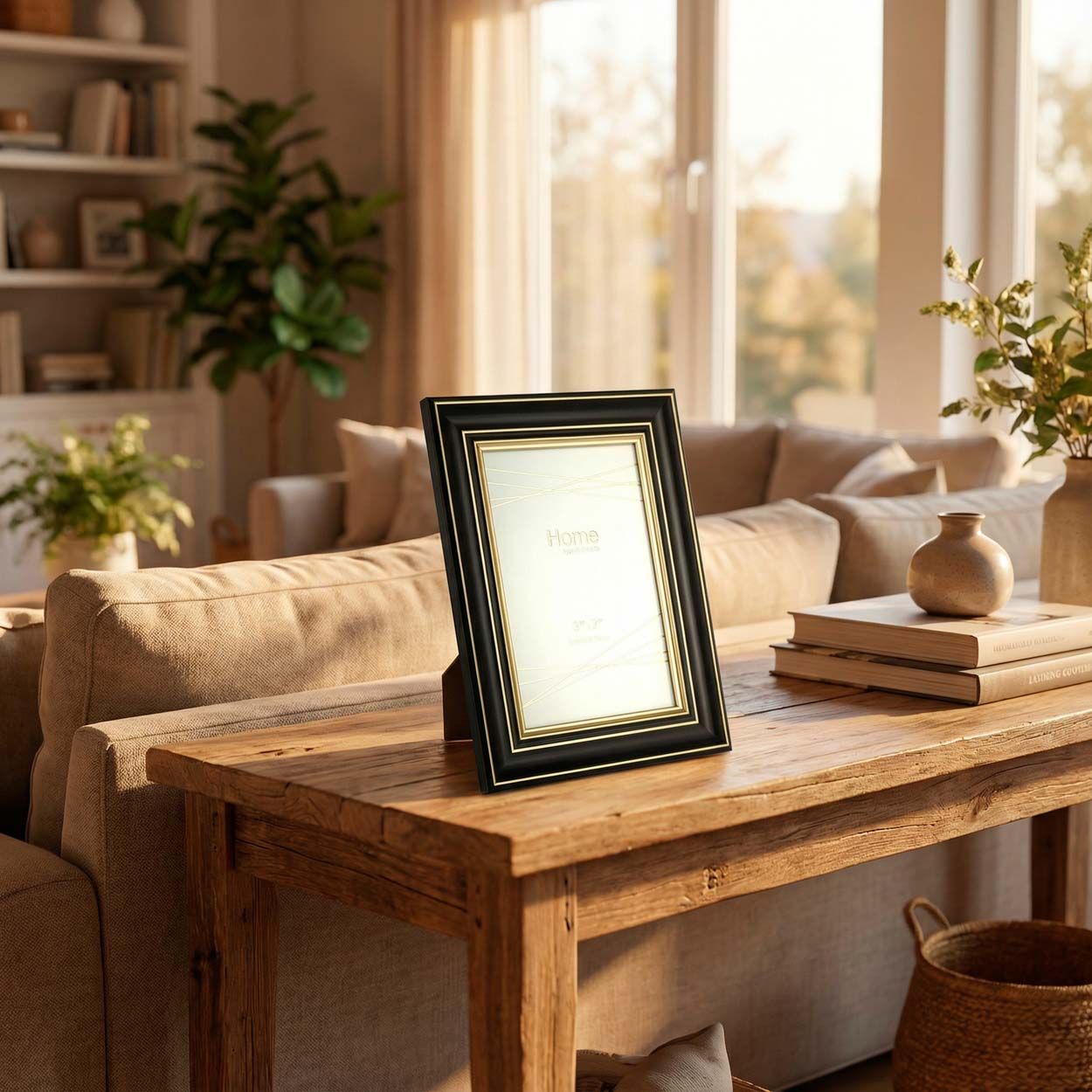 Photo Frame Black & Gold 4 x 6