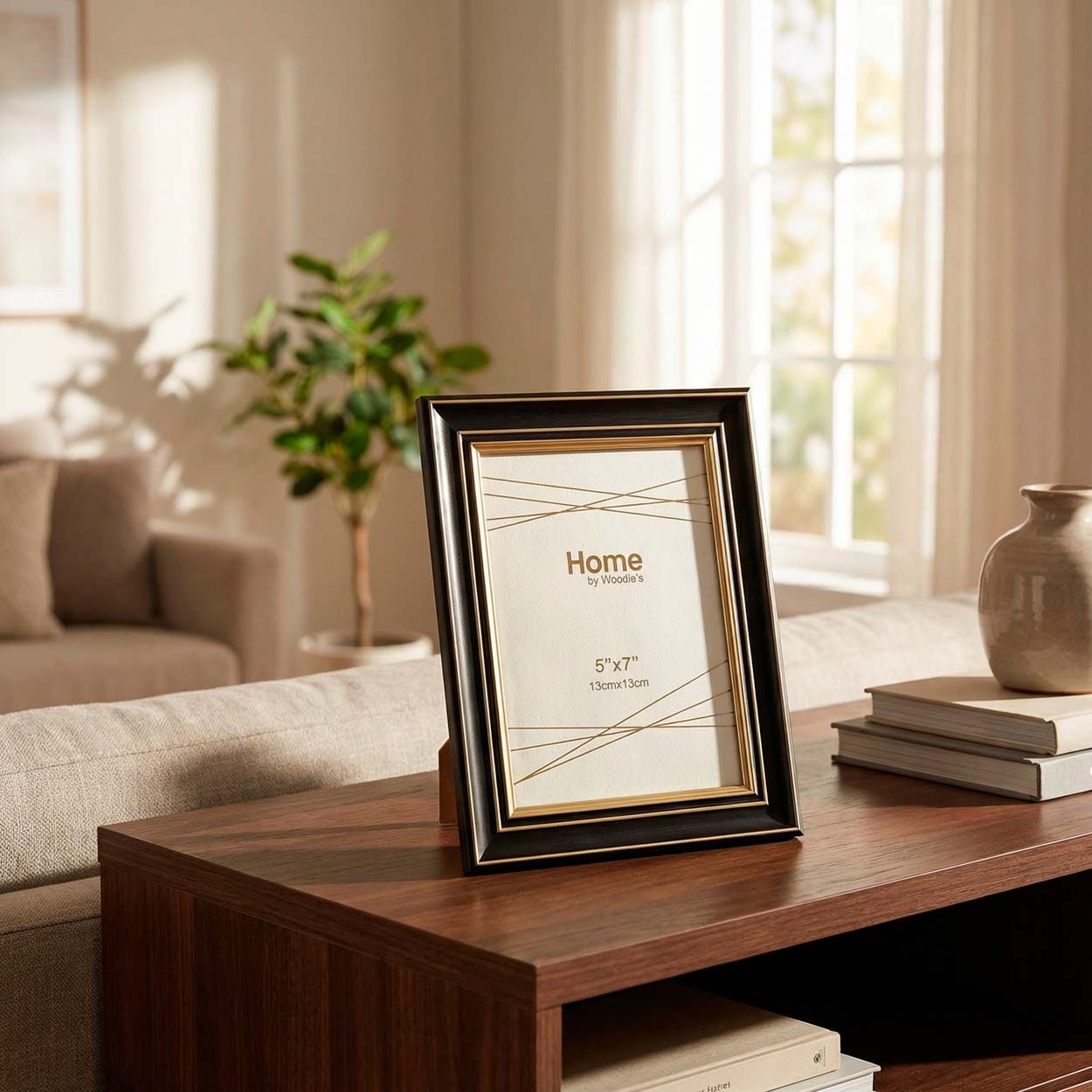 Photo Frame Black & Gold  5 x 7