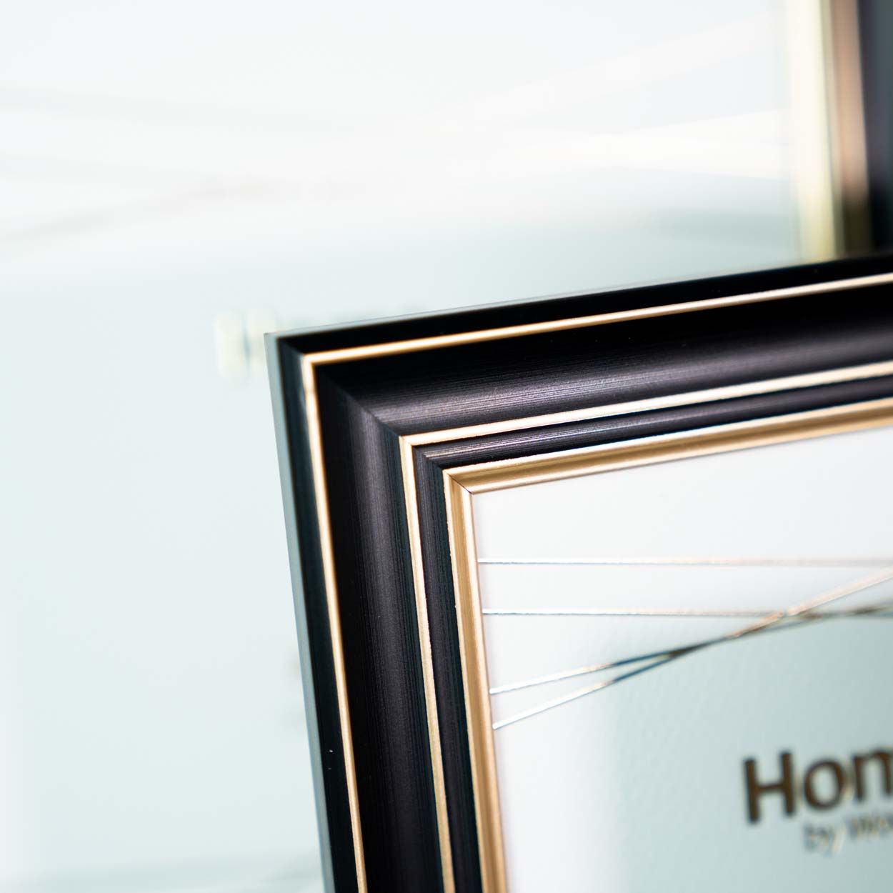 Photo Frame Black & Gold  5 x 7