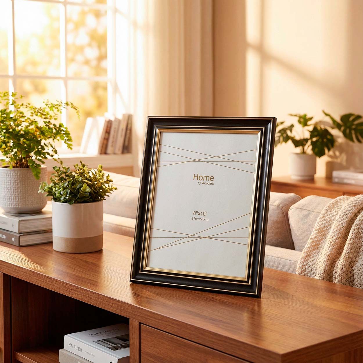 Photo Frame Black & Gold  8 x 10