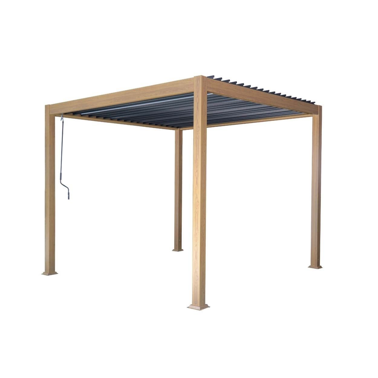 Siena Aluminium Louvered Pergola with Solar Lights