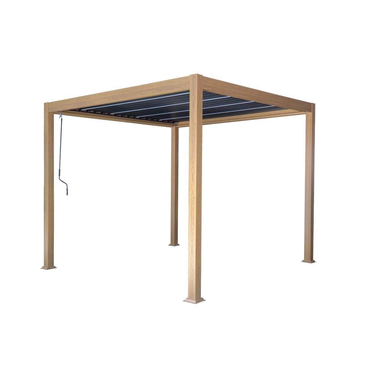 Siena Aluminium Louvered Pergola with Solar Lights