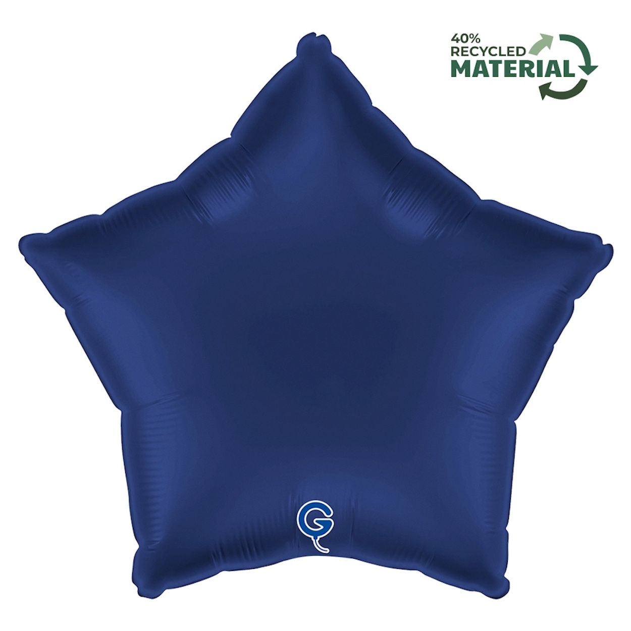 Star Foil Balloon Satin Blue Navy 46cm