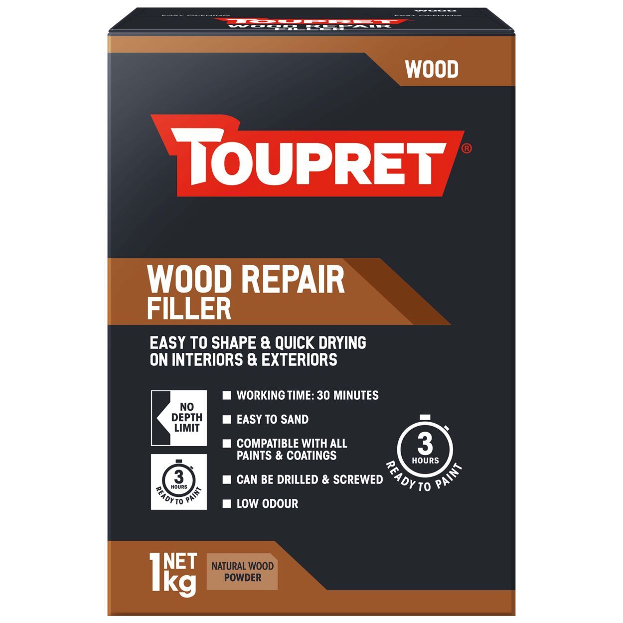 Toupret Wood Repair Filler 1kg