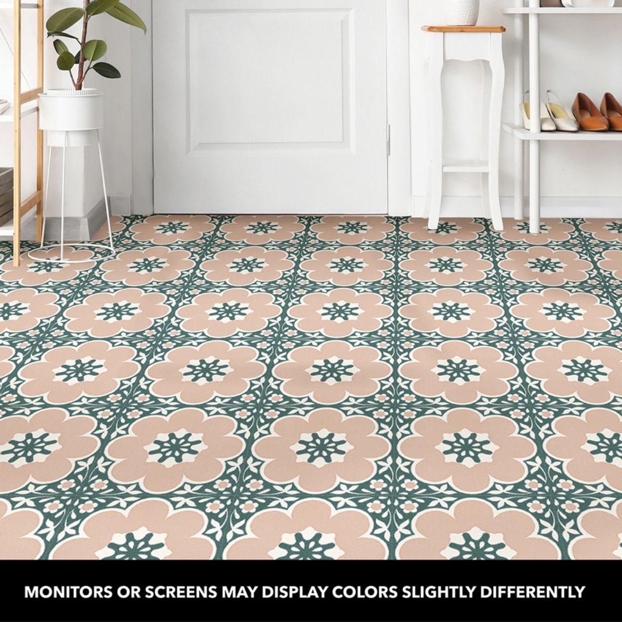 Daphne Pink Peel & Stick Floor Tiles