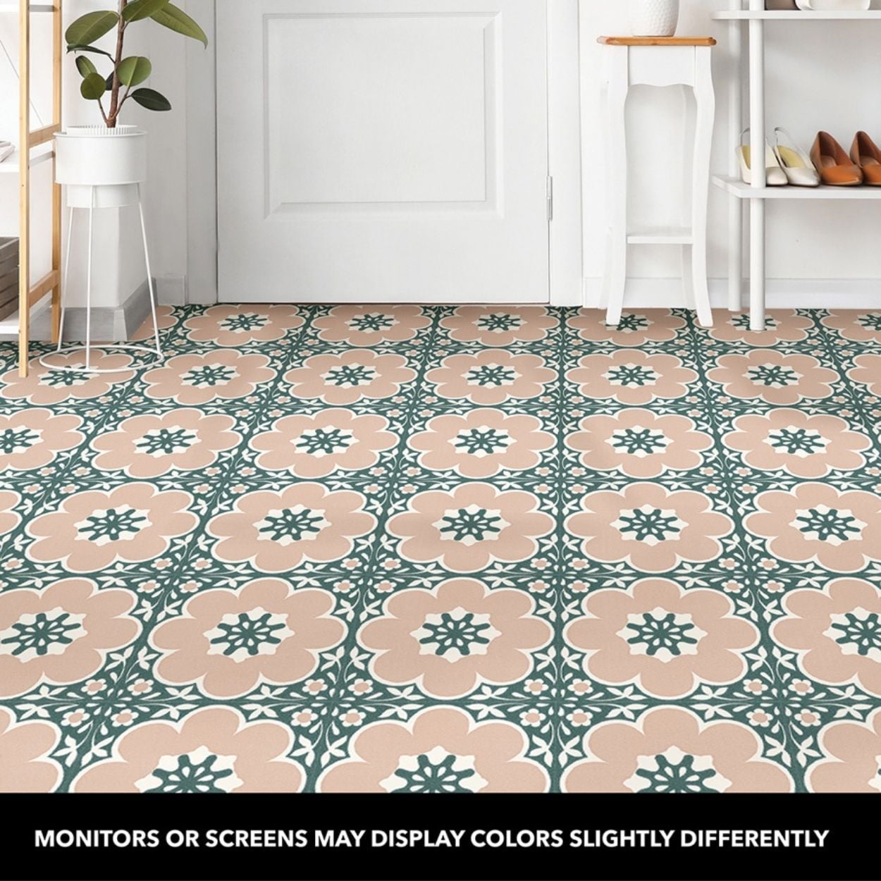 Daphne Pink Peel & Stick Floor Tiles