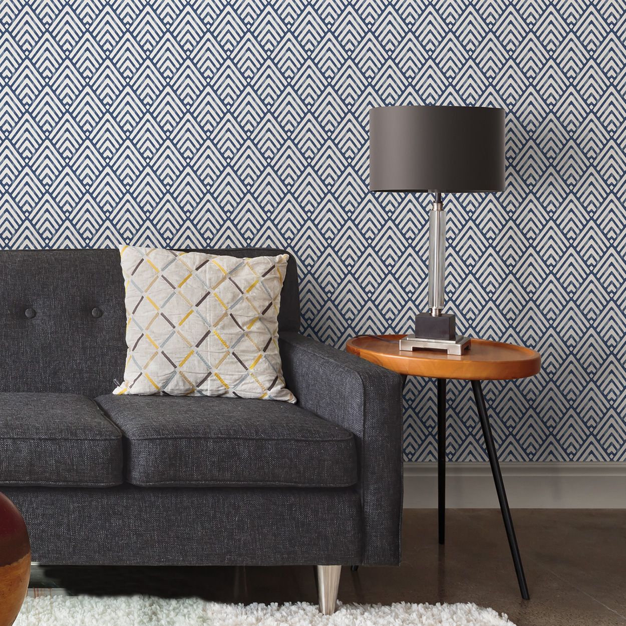 Nuwallpaper Arrowhead Deep Blue P&S