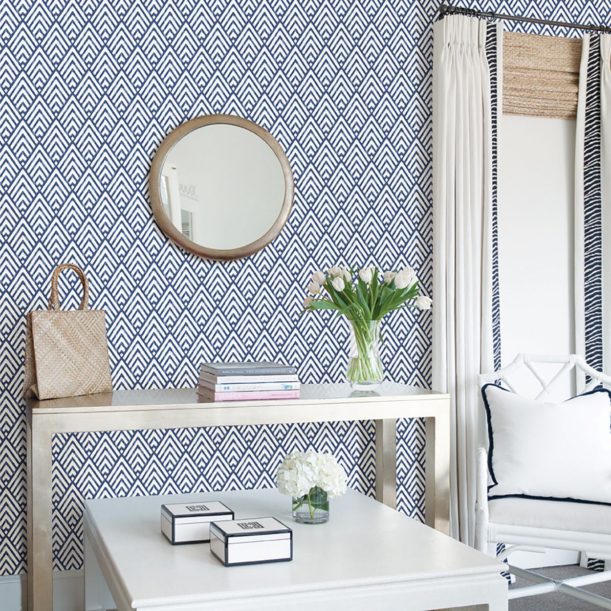 Nuwallpaper Arrowhead Deep Blue P&S