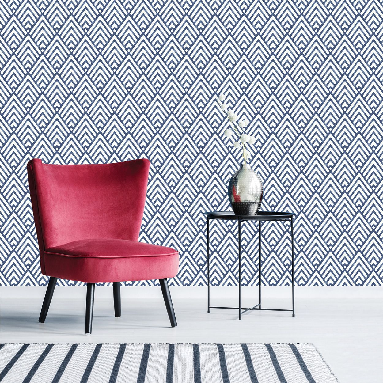 Nuwallpaper Arrowhead Deep Blue P&S
