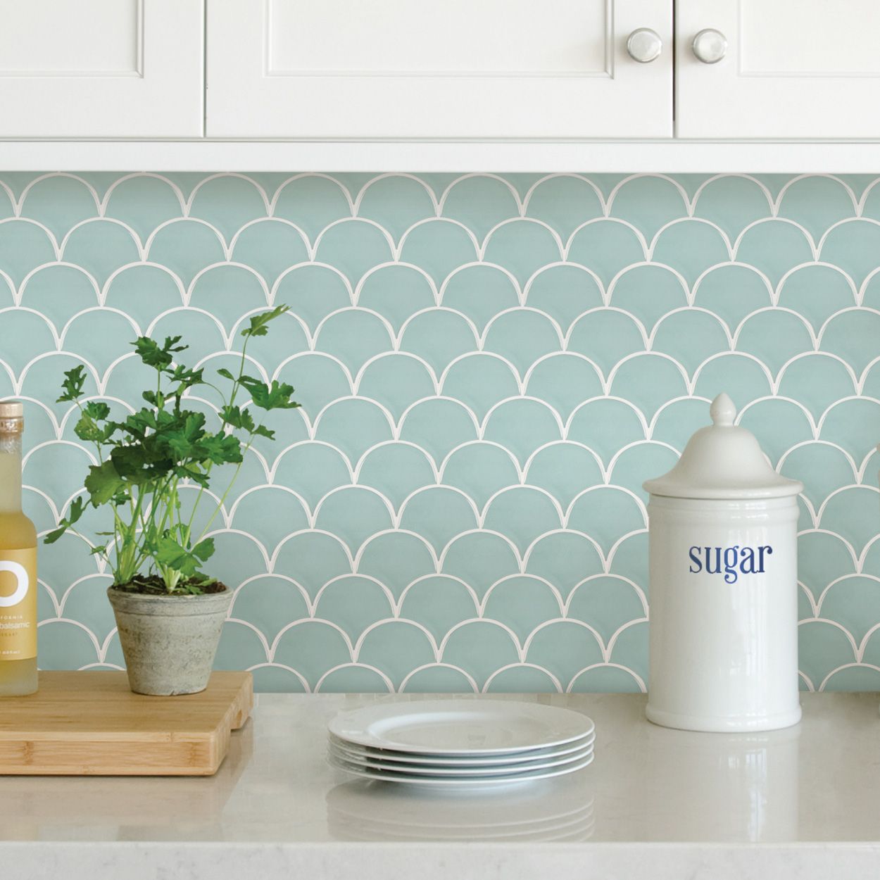 Shell Peel & Stick Backsplash Tiles