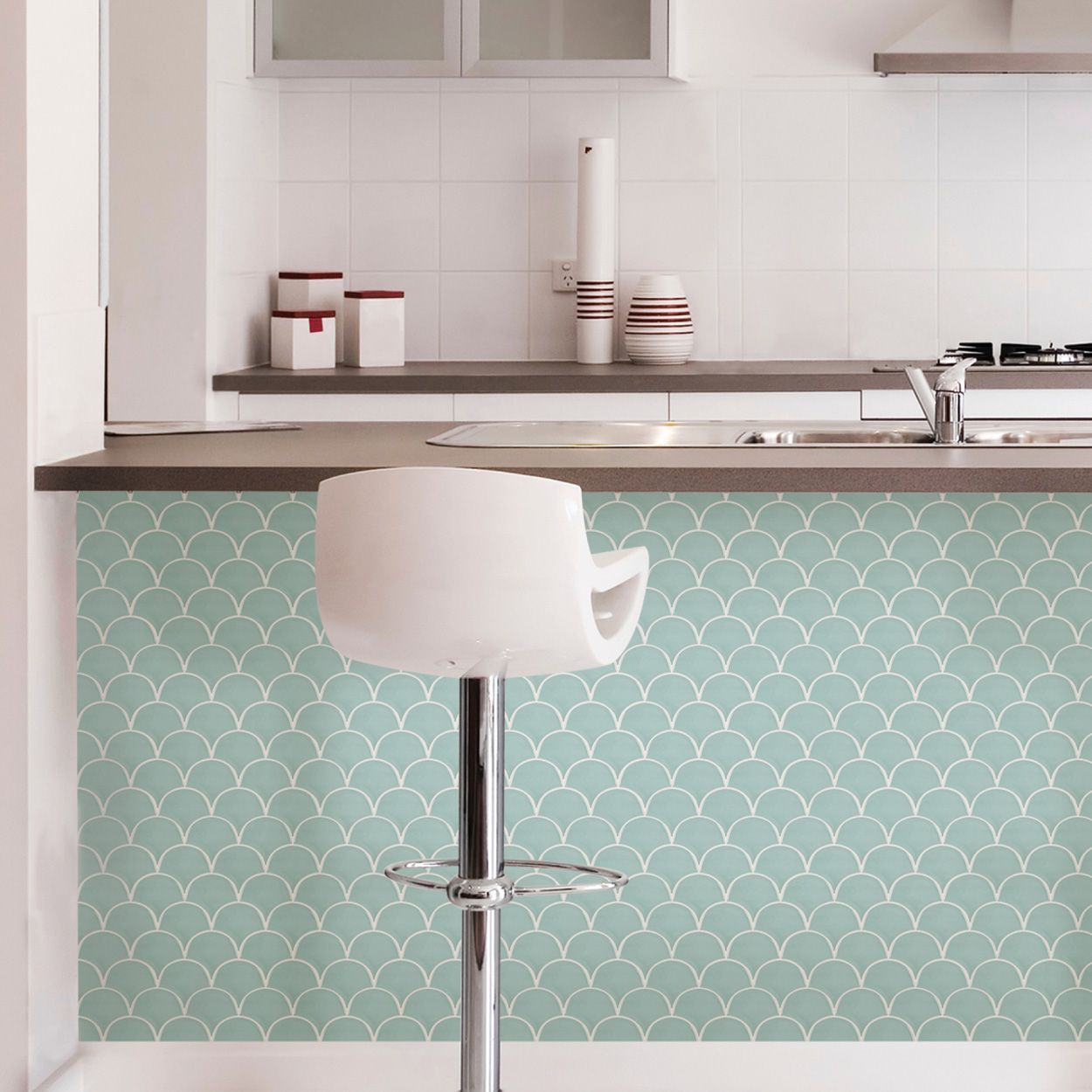 Shell Peel & Stick Backsplash Tiles
