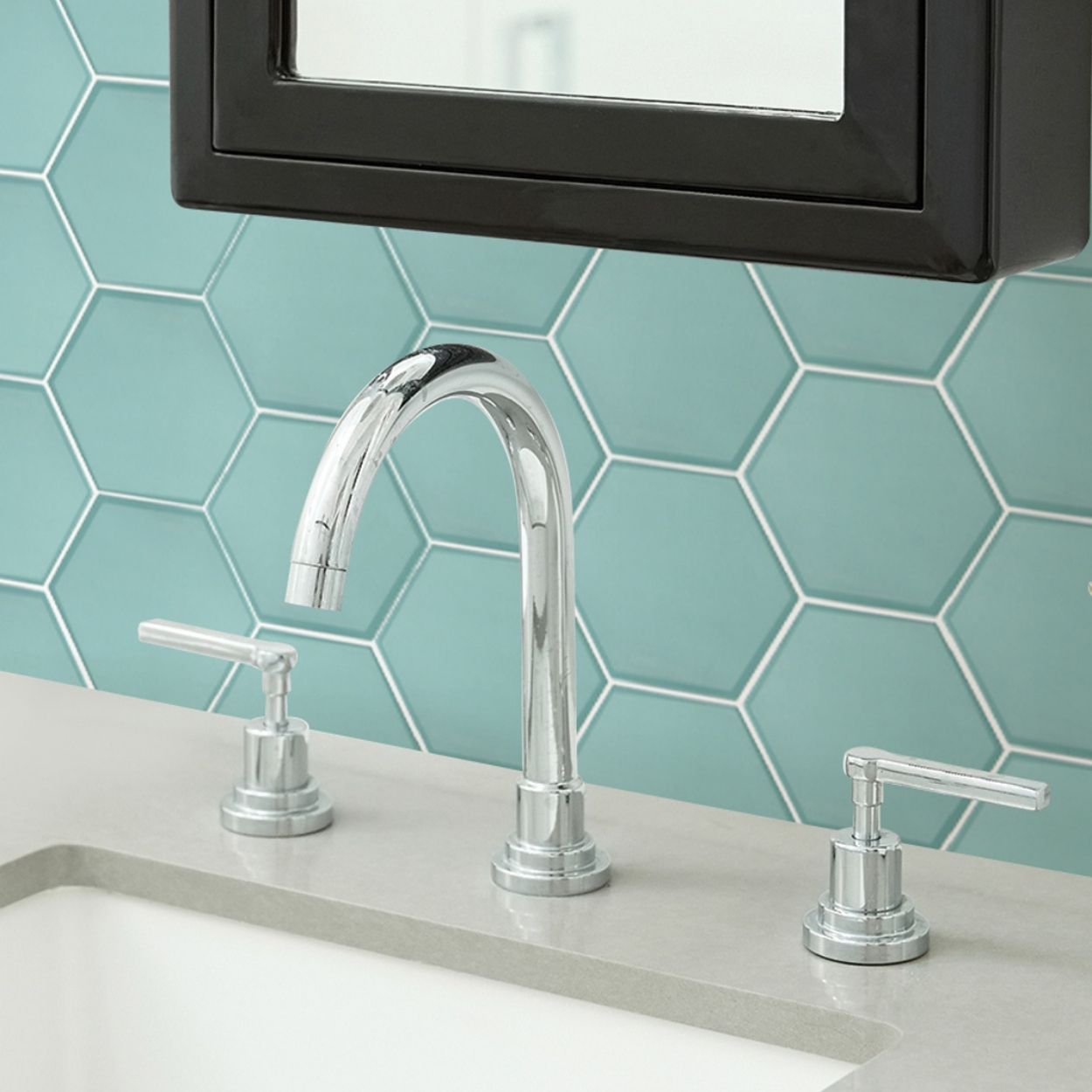 Hex Peel & Stick Backsplash Tiles
