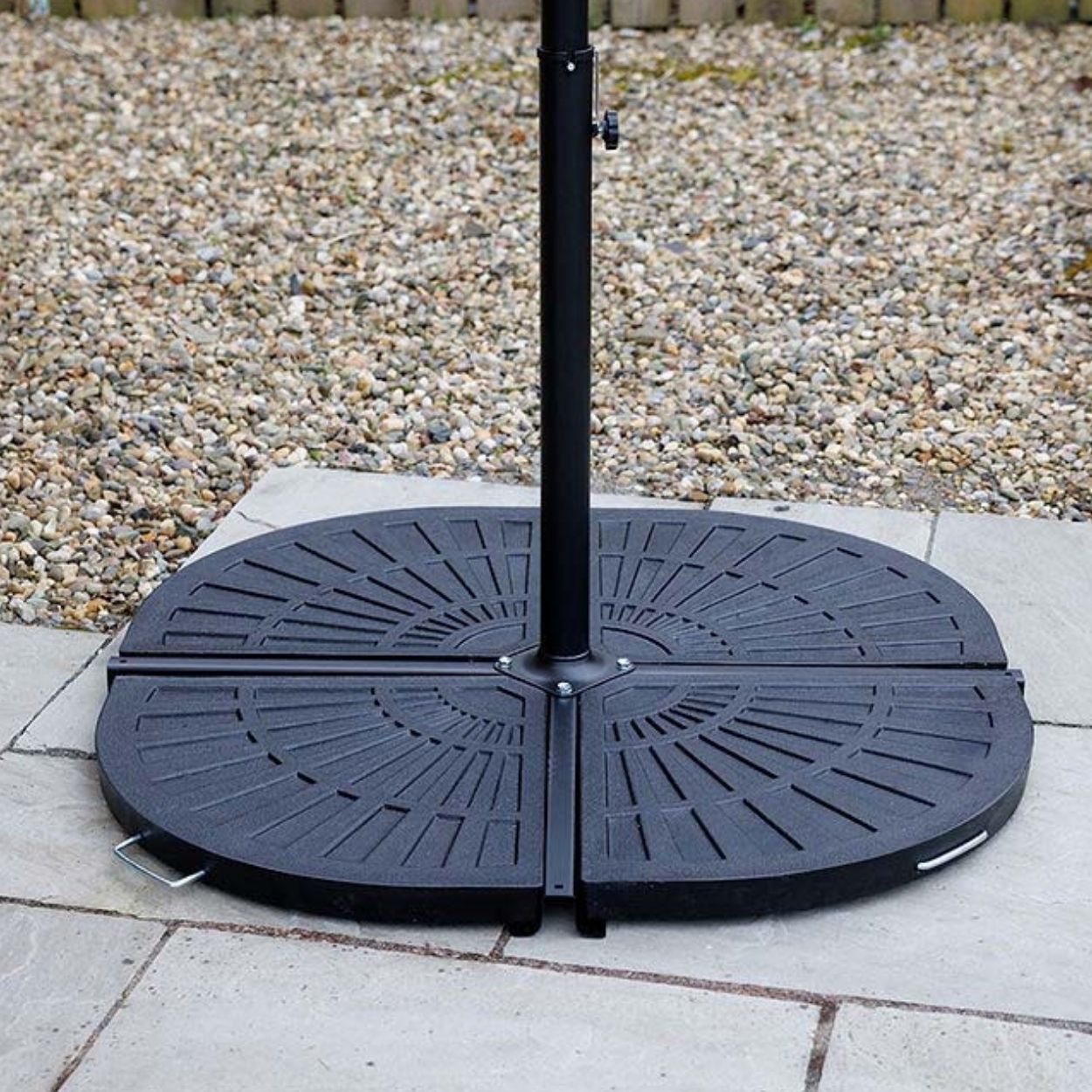 Mocha Garden Parasol With Lights